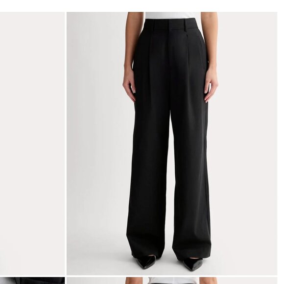 Everlane - The Draper Pleated Pant in Buttersmooth - Black - Size 6R - Picture 1 of 7